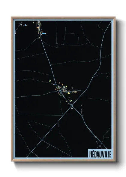 Une affiche de carte sur Hédauville