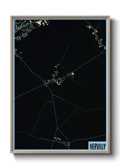 Une affiche de carte sur Hervilly