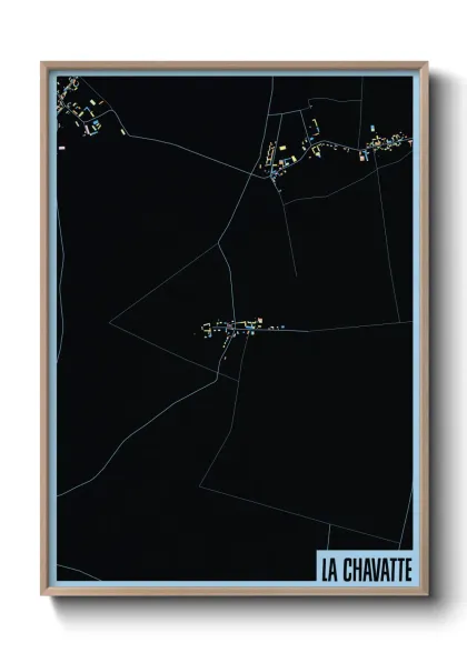 Une affiche de carte sur La Chavatte