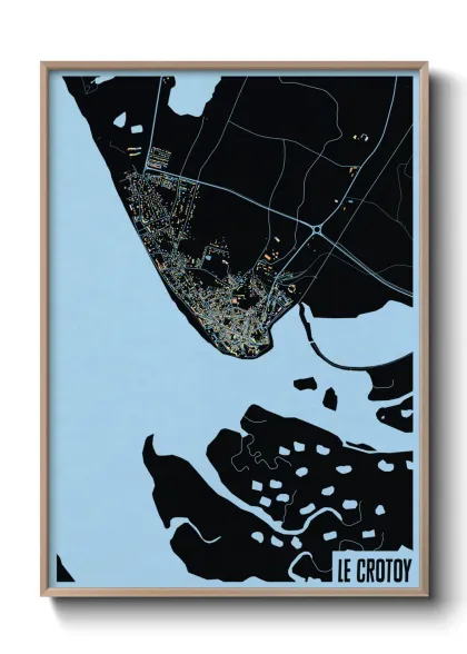 Une affiche de carte sur Le Crotoy