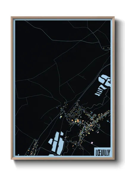 Une affiche de carte sur Lœuilly