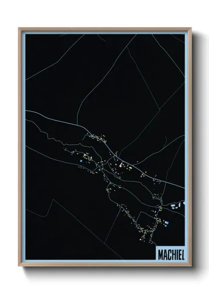 Une affiche de carte sur Machiel