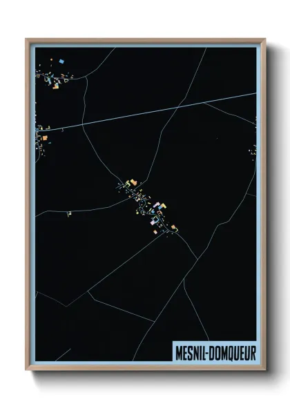 Une affiche de carte sur Mesnil-Domqueur