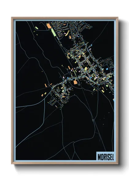 Une affiche de carte sur Morisel