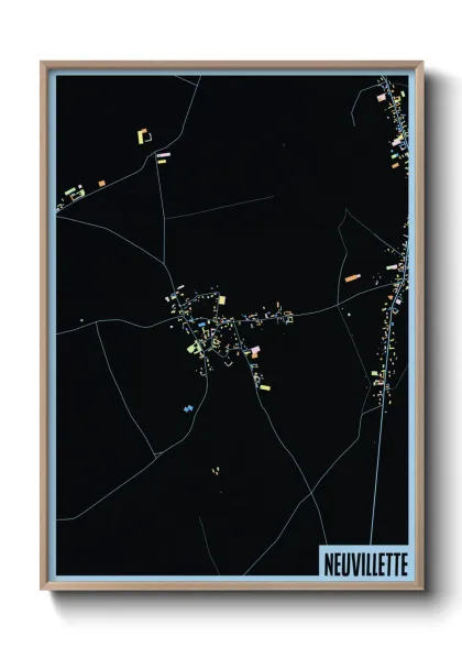 Une affiche de carte sur Neuvillette