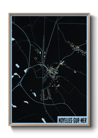 Une affiche de carte sur Noyelles-sur-Mer
