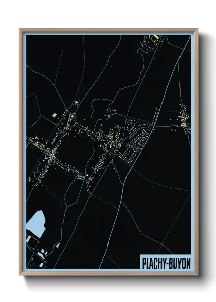 Une affiche de carte sur Plachy-Buyon