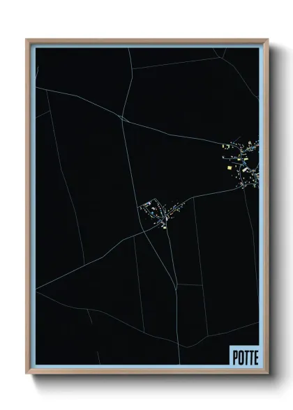 Une affiche de carte sur Potte