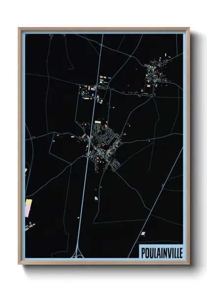 Une affiche de carte sur Poulainville
