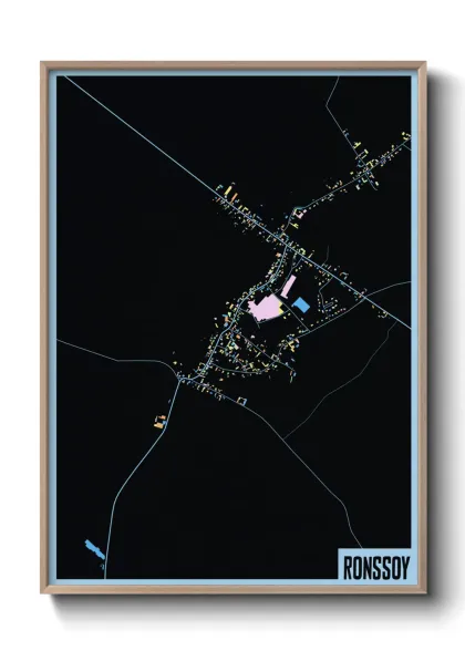 Une affiche de carte sur Ronssoy