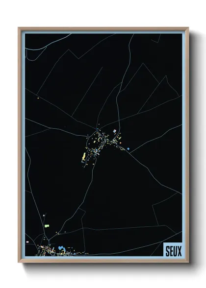 Une affiche de carte sur Seux