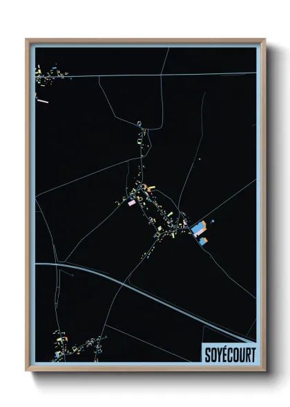 Une affiche de carte sur Soyécourt