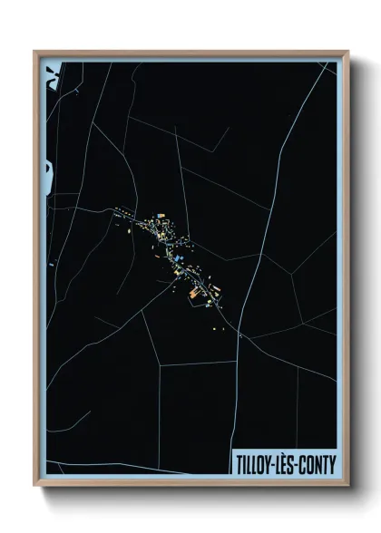 Une affiche de carte sur Tilloy-lès-Conty