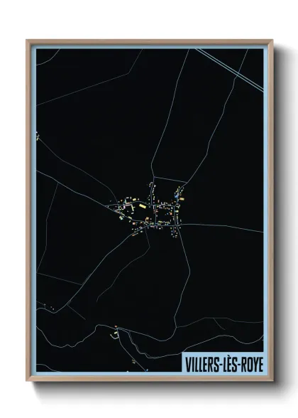 Une affiche de carte sur Villers-lès-Roye