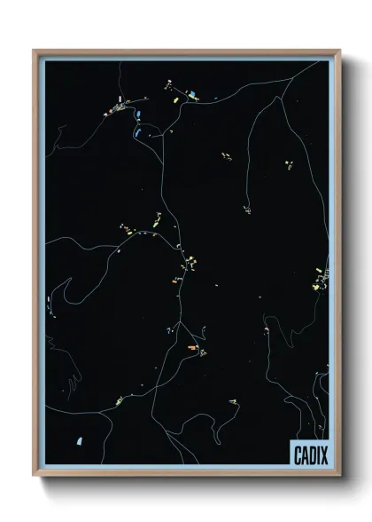 Une affiche de carte sur Cadix