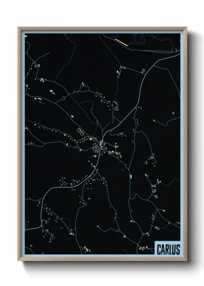 Une affiche de carte sur Carlus