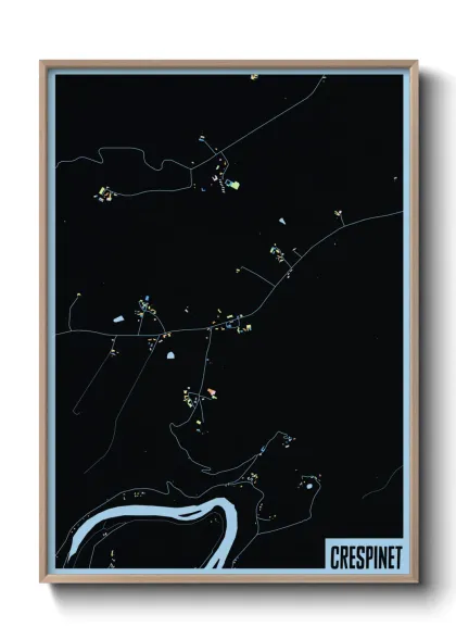 Une affiche de carte sur Crespinet