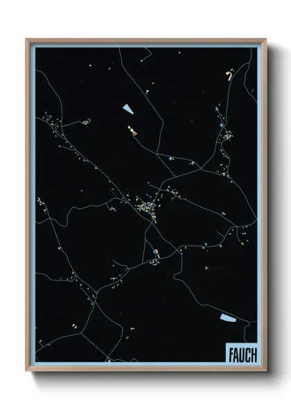 Une affiche de carte sur Fauch