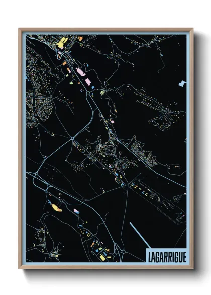 Une affiche de carte sur Lagarrigue