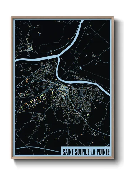 Une affiche de carte sur Saint-Sulpice-la-Pointe