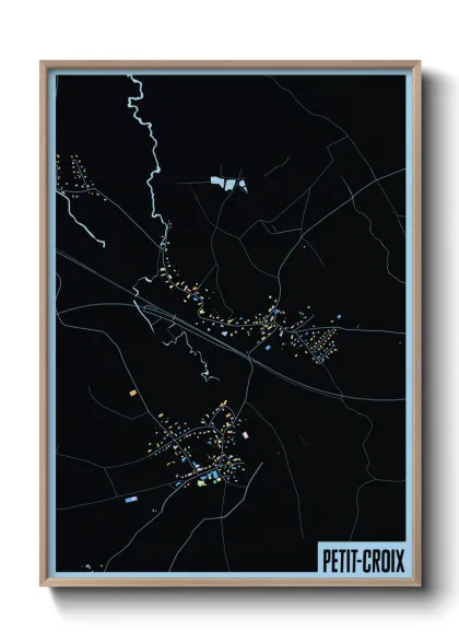 Une affiche de carte sur Petit-Croix