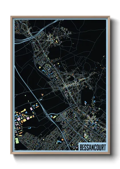 Une affiche de carte sur Bessancourt