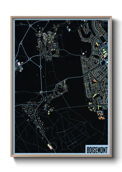 Une affiche de carte sur Boisemont