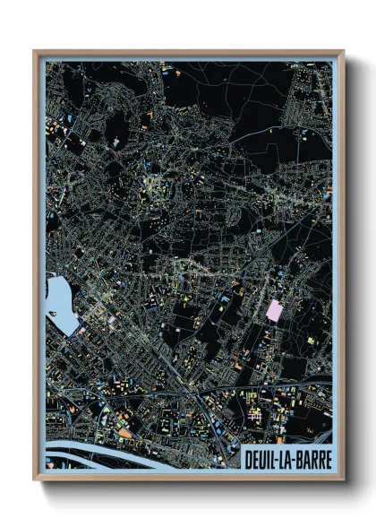 Une affiche de carte sur Deuil-la-Barre