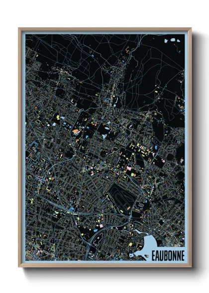 Une affiche de carte sur Eaubonne