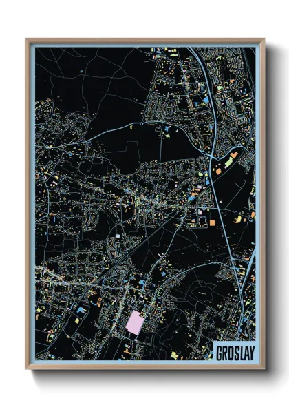 Une affiche de carte sur Groslay