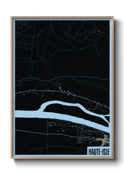Une affiche de carte sur Haute-Isle