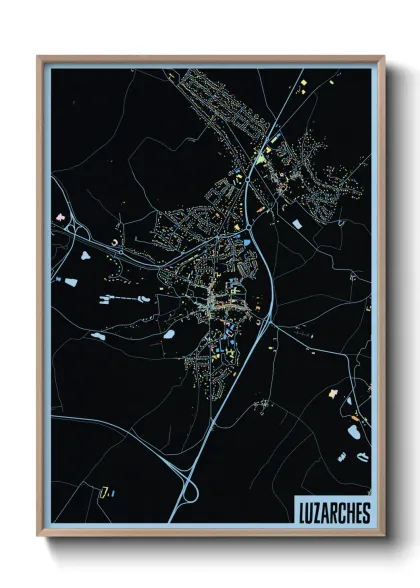 Une affiche de carte sur Luzarches