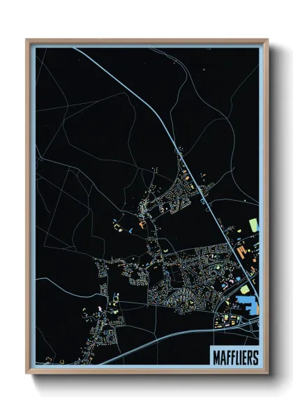 Une affiche de carte sur Maffliers