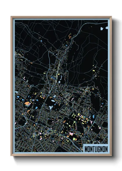 Une affiche de carte sur Montlignon