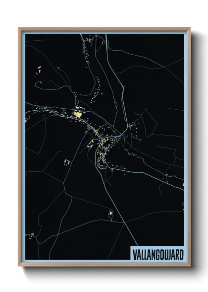 Une affiche de carte sur Vallangoujard