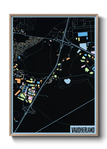 Une affiche de carte sur Vaudherland