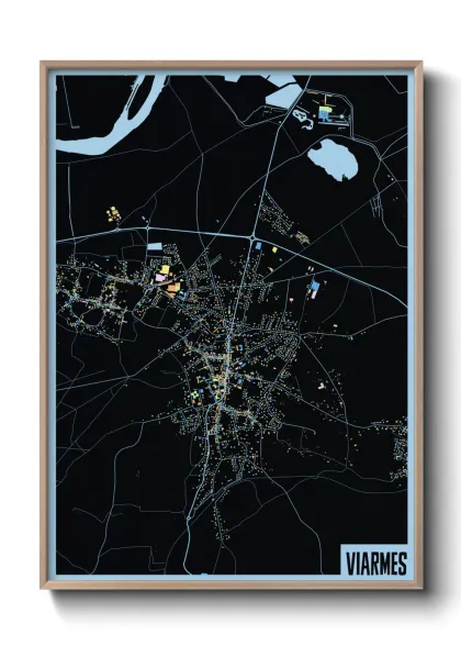 Une affiche de carte sur Viarmes