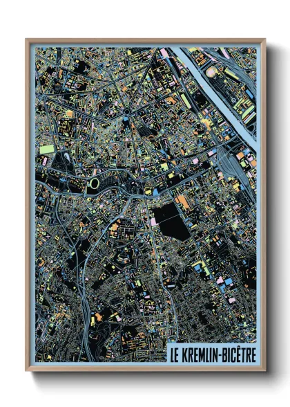 Une affiche de carte sur Le Kremlin-Bicêtre