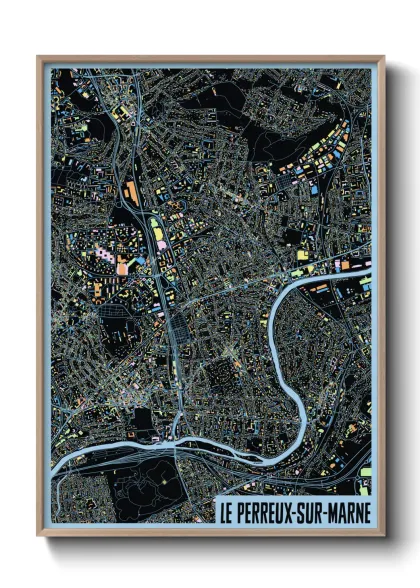 Une affiche de carte sur Le Perreux-sur-Marne