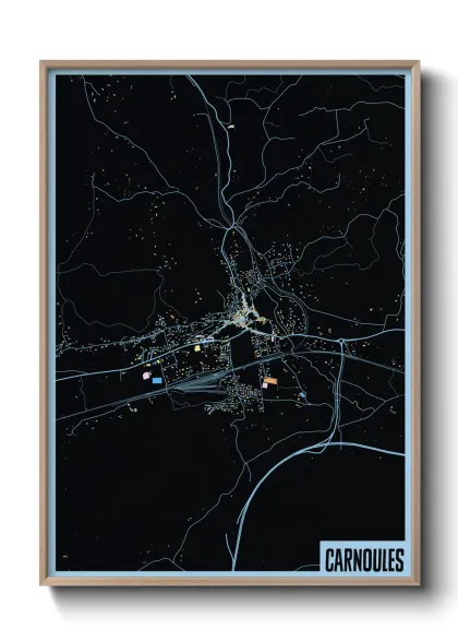 Une affiche de carte sur Carnoules