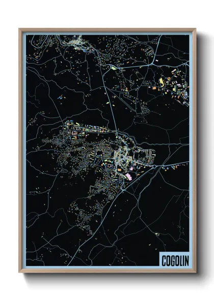 Une affiche de carte sur Cogolin