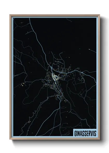 Une affiche de carte sur Ginasservis