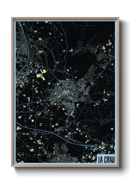 Une affiche de carte sur La Crau