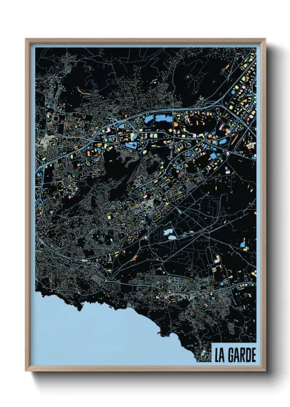 Une affiche de carte sur La Garde