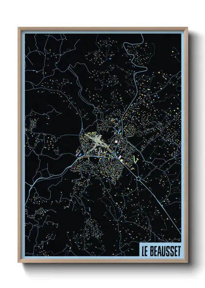 Une affiche de carte sur Le Beausset