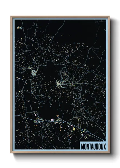 Une affiche de carte sur Montauroux