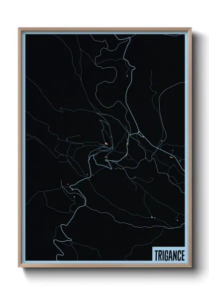 Une affiche de carte sur Trigance