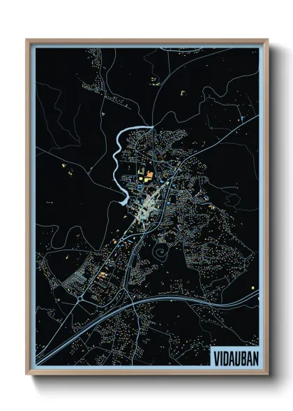 Une affiche de carte sur Vidauban