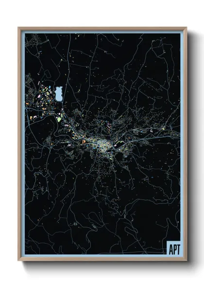 Une affiche de carte sur Apt