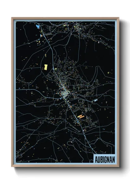 Une affiche de carte sur Aubignan